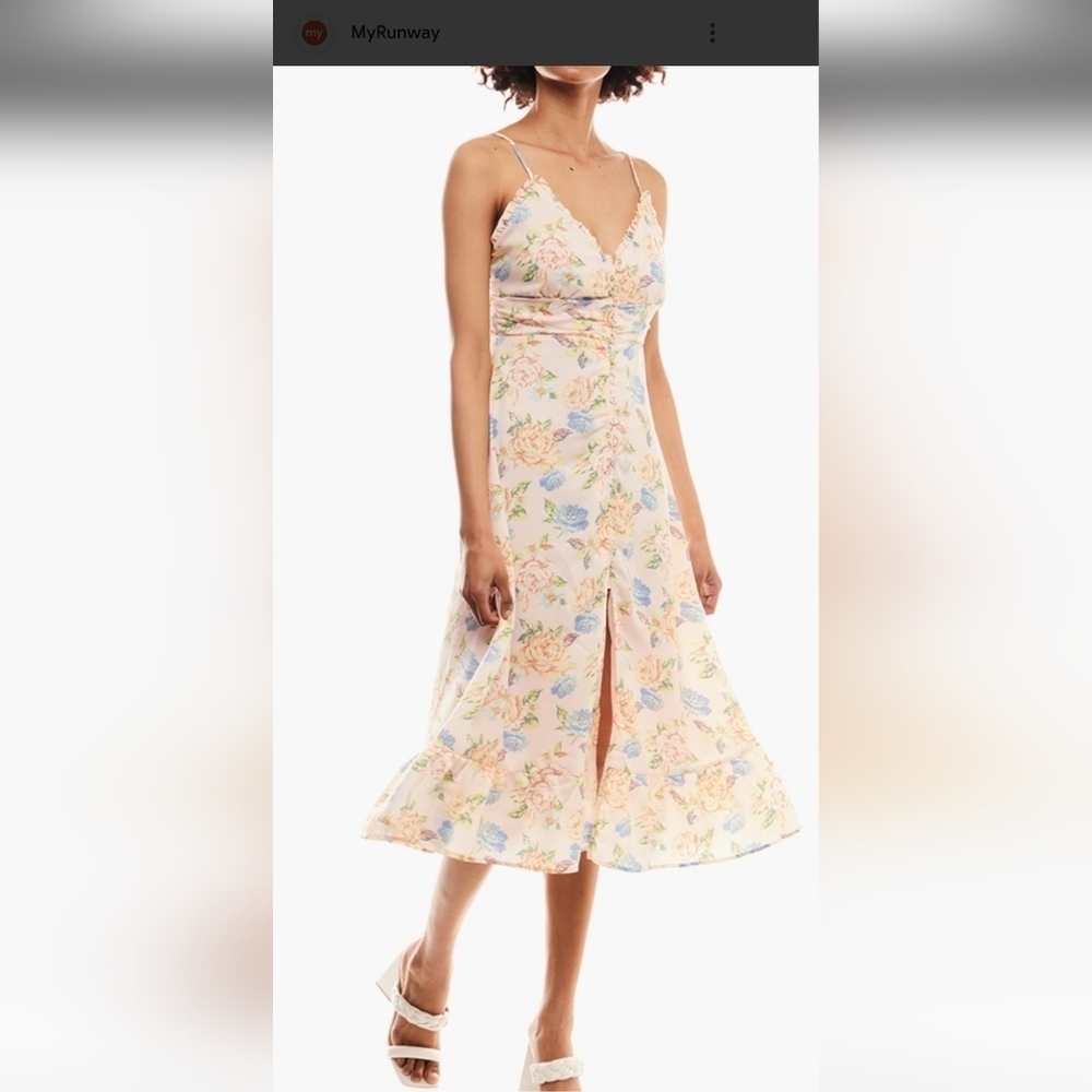 Forever 21 Floral Print Spaghetti Strap Dress Size M - Picture 3 of 10